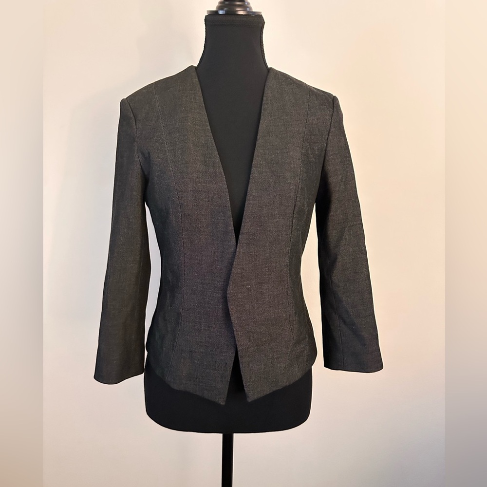 Express Black/Grey Slim-Fit Blazer Sz 4